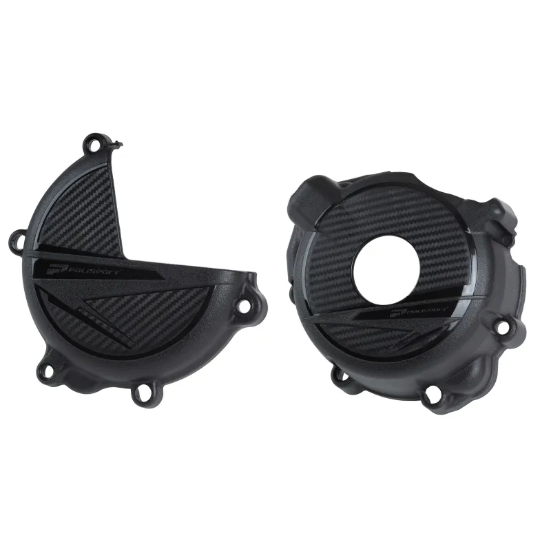 KIT POLISPORT PROTECTOR TAPA EMBRAGUE + ENCENDIDO SUZUKI DRZ400 (00-23) Negro