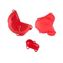 KIT POLISPORT PROTECTOR TAPA EMBRAGUE + ENCENDIDO GAS GAS 250/300 (21-) Rojo