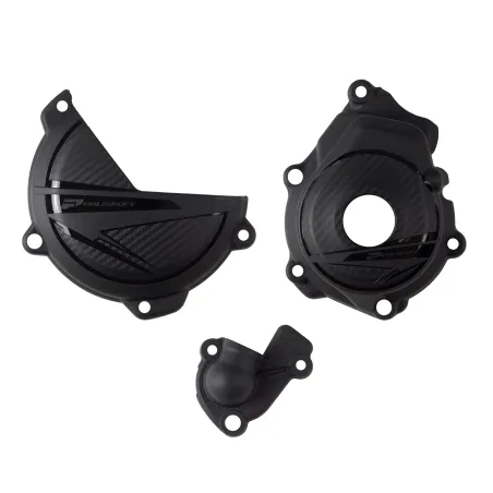 KIT POLISPORT PROTECTOR TAPA EMBRAGUE + ENCENDIDO + BOMBA KTM SX-F/XC-F 250/350 (23-24) HUSQVARNA FC/FX 250/350 (23-24) Negro