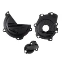 KIT POLISPORT PROTECTOR TAPA EMBRAGUE + ENCENDIDO + BOMBA KTM SX-F/XC-F 450 (23-24) HUSQVARNA FC/FS 450 (23-24) Negro