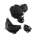 KIT PROTECTOR TAPA EMBRAGUE + ENCENDIDO + BOMBA AGUA KTM SX/XC 250/300 (23-24) HUSQVARNA TX300/TC250 (23-24) Negro