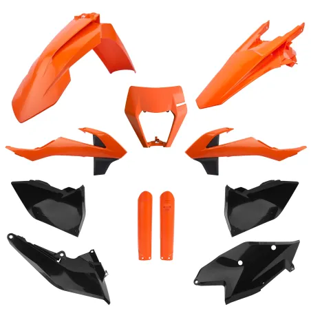 KIT POLISPORT ENDURO FULL KTM EXC/EXC-F/XC-W/XC-FW (17-19) Naranja KTM16/Negro