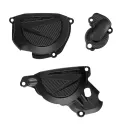 KIT POLISPORT PROTECTOR TAPA EMBRAGUE + ENCENDIDO + BOMBA AGUA BETA RR 4T 350/390/400/430/450 (20-) Negro