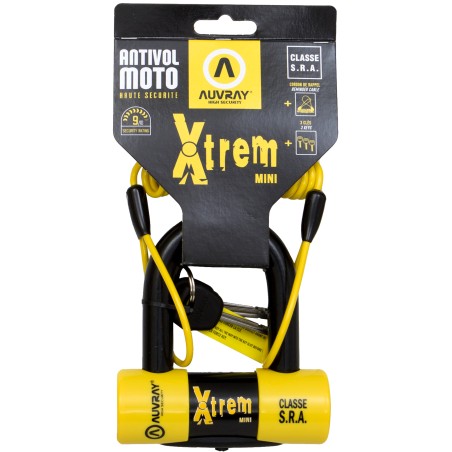 Disco universal Auvray anti-roubo Xtrem Mini SRA + Cabo de advertência