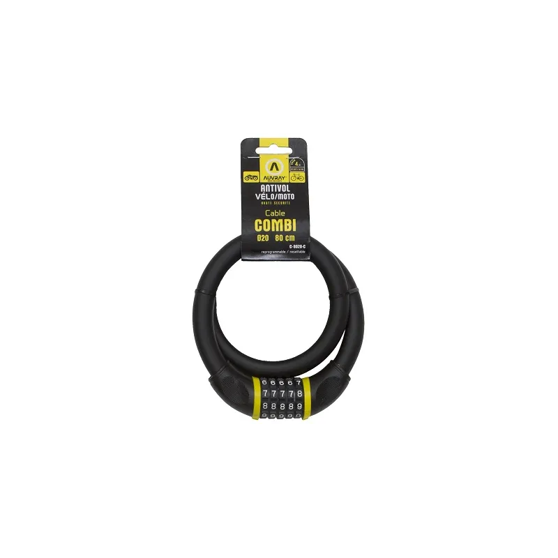 ANTIRROBO AUVRAY CABLE COMBI MAXI D.20 en 80 CM
