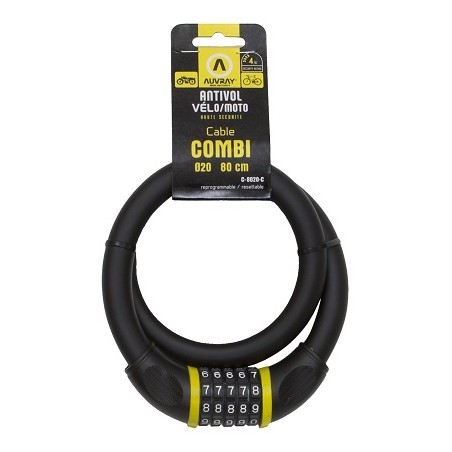 ANTIRROBO AUVRAY CABLE COMBI MAXI D.20 en 80 CM