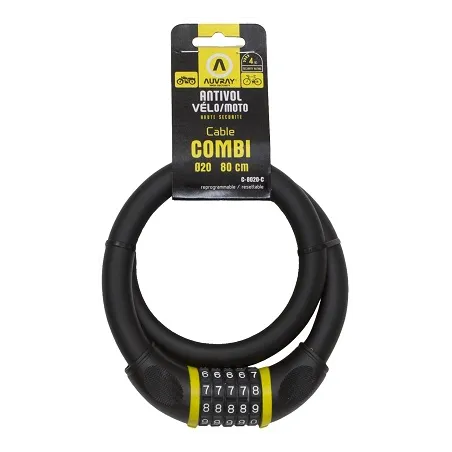 ANTIRROBO AUVRAY CABLE COMBI MAXI D.20 en 80 CM