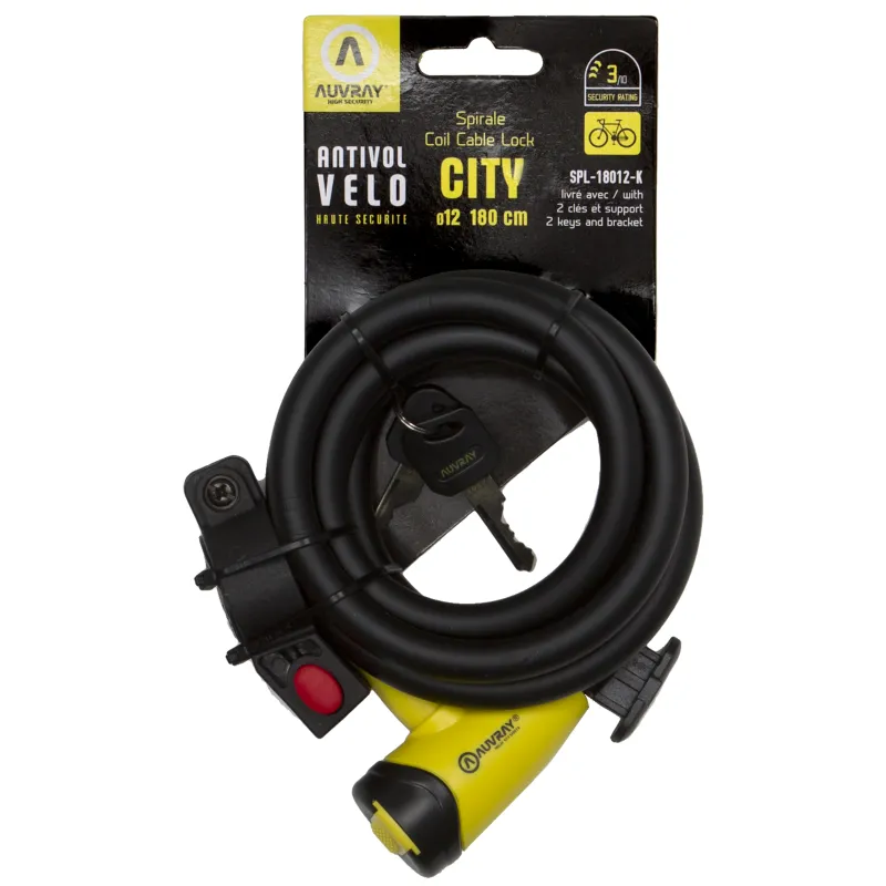 AUVRAY SPIRAL CITY D.12 IN 180 - with holder MAT BLACK