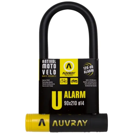 AUVRAY ALARM U LOCK 90 X 210 D. 14 WITH BRACKET