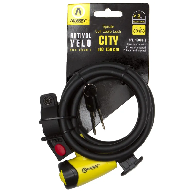 AUVRAY SPIRAL CITY D.10 IN 150 CM - with holder MAT BLACK