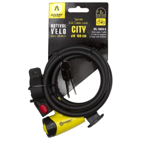 AUVRAY SPIRAL CITY D.10 IN 150 CM - with holder MAT BLACK