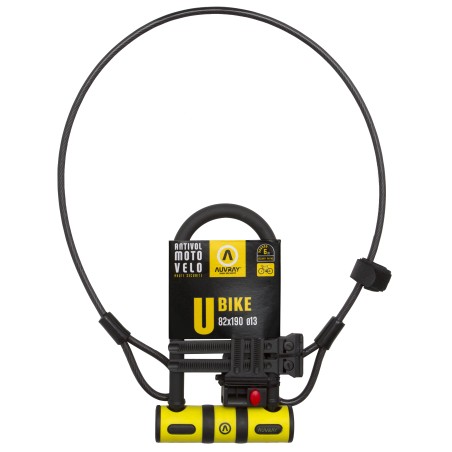 Anti-roubo Auvray U BIKE 82x147 + Suporte + Cabo D.8 x 100