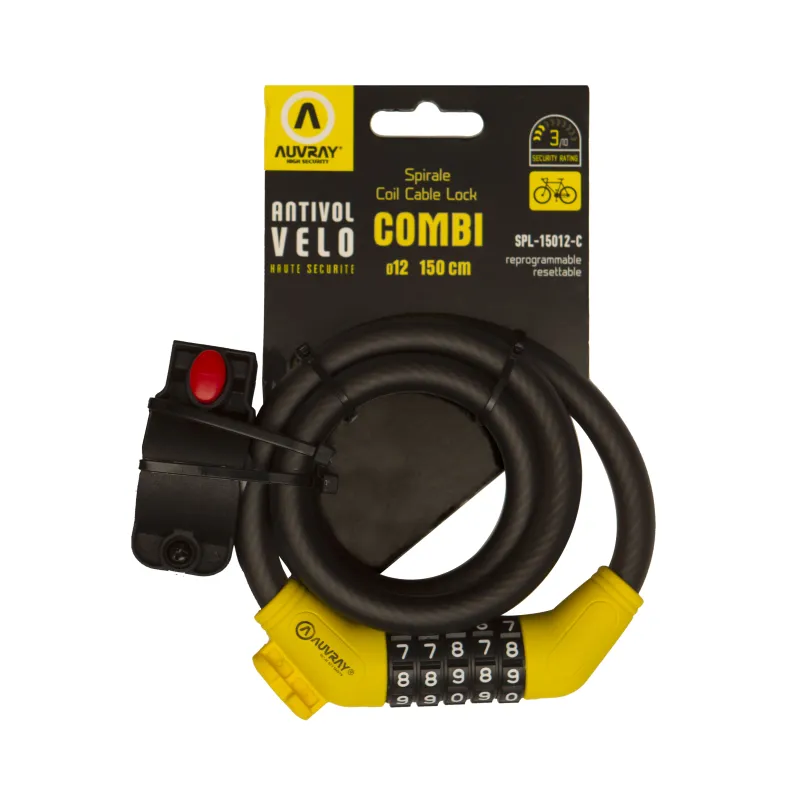 ANTIRROBO AUVRAY ESPIRAL D.12 150 CM con soporte